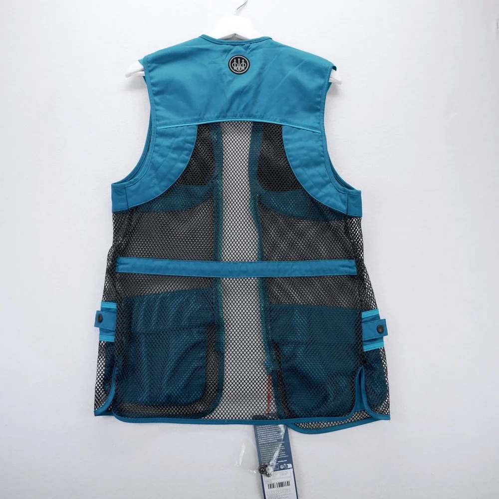 Beretta Full Mesh Shooting Vest Blue Twilight GT671 Mens Small New With Tags